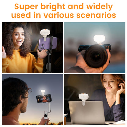 aLLreLi XJ76 Rechargeable Selfie Light Clip - Type-C Charging