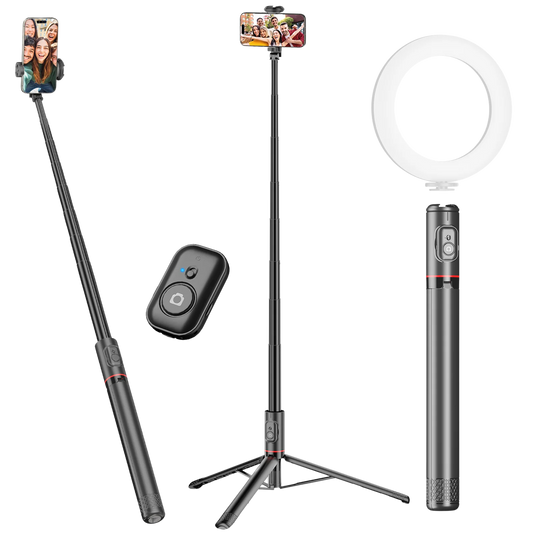 Tripod & Portable Selfie Stick with Remote, C10
